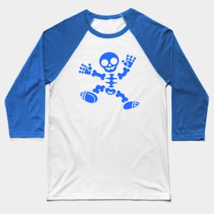 Skeleton Jig - Blue Edition Baseball T-Shirt